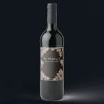 Étiquette Pour Bouteilles De Vin Brown foncé et bronze Feuille Rustic Fall<br><div class="desc">Brown foncé et bronze Feuille Rustique étiquettes de automne</div>