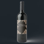 Étiquette Pour Bouteilles De Vin Brown foncé et bronze Feuille Rustic Fall<br><div class="desc">Brown foncé et bronze Feuille Rustique étiquettes de automne</div>