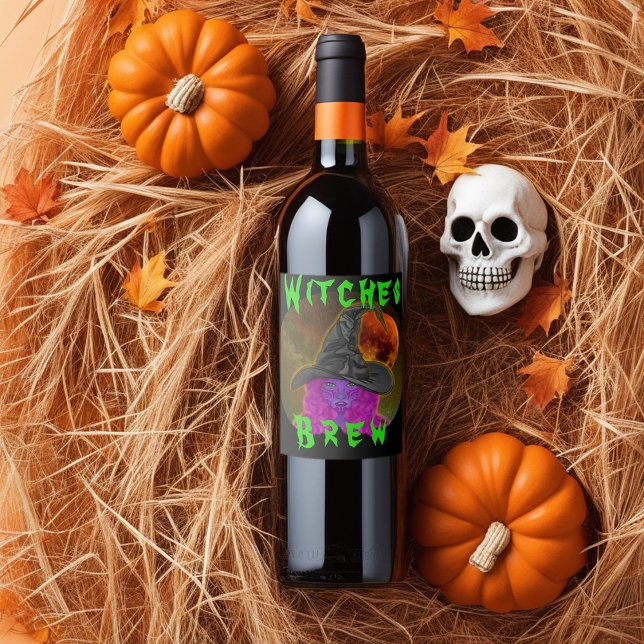 Étiquette Pour Bouteilles De Vin Brûlage de Sorcières (Créateur téléchargé)
