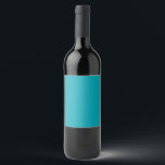 Étiquette Pour Bouteilles De Vin BUDGET Peacock Blue Turquoise Monochrome Mariage<br><div class="desc">Afficher l'ensemble de la collection</div>