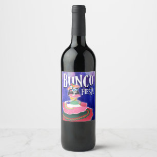 Étiquette Pour Bouteilles De Vin Bunco Jeu Nuit Fun Jour de la Fête des Morts