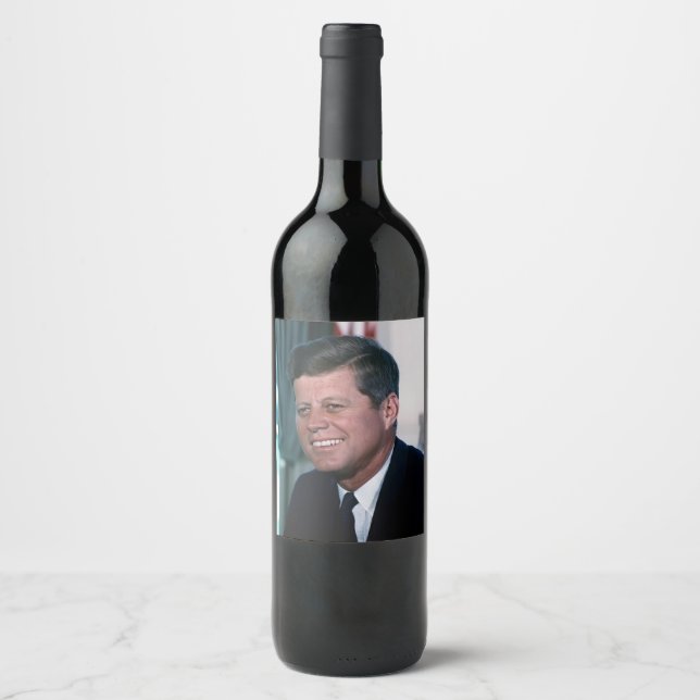 Étiquette Pour Bouteilles De Vin Bureau ovale du président John F. Kennedy (Devant)