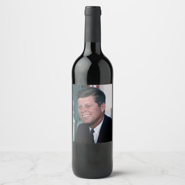 Étiquette Pour Bouteilles De Vin Bureau ovale du président John F. Kennedy (Devant)