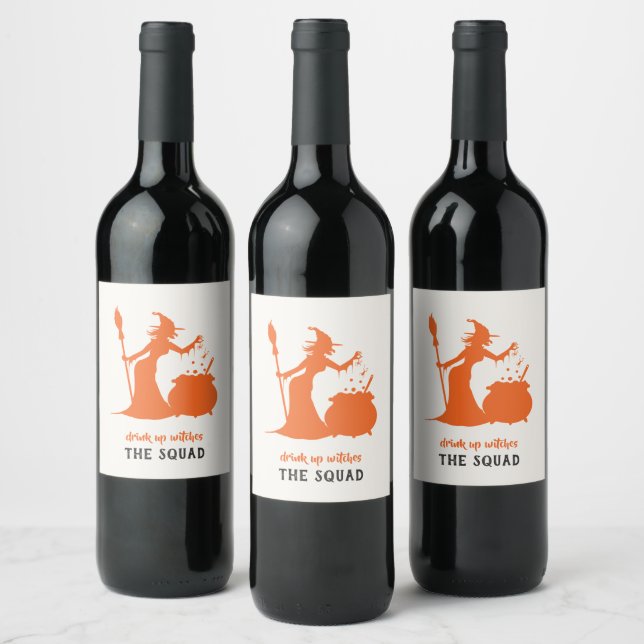 Étiquette Pour Bouteilles De Vin Buvez les sorcières Adultes Soirée d'Halloween Pot (Bouteilles)
