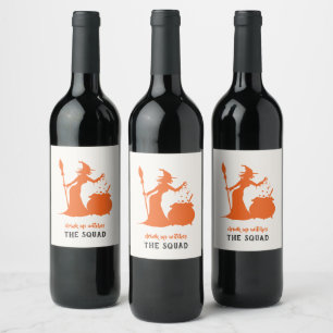 Étiquette Pour Bouteilles De Vin Buvez les Sorcières Fête d'Halloween Adulte Potion