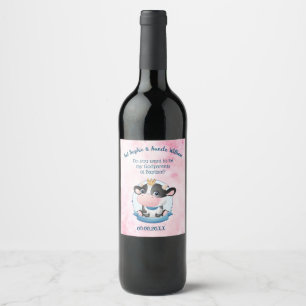 Étiquette Pour Bouteilles De Vin Cadeau de Christening pour Godparents Étiquette de