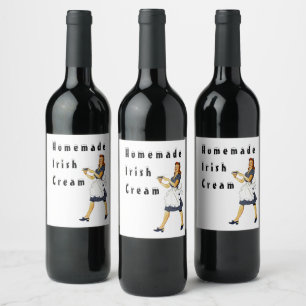 Étiquette Pour Bouteilles De Vin Cadeau de Étiquette à la crème irlandaise maison S