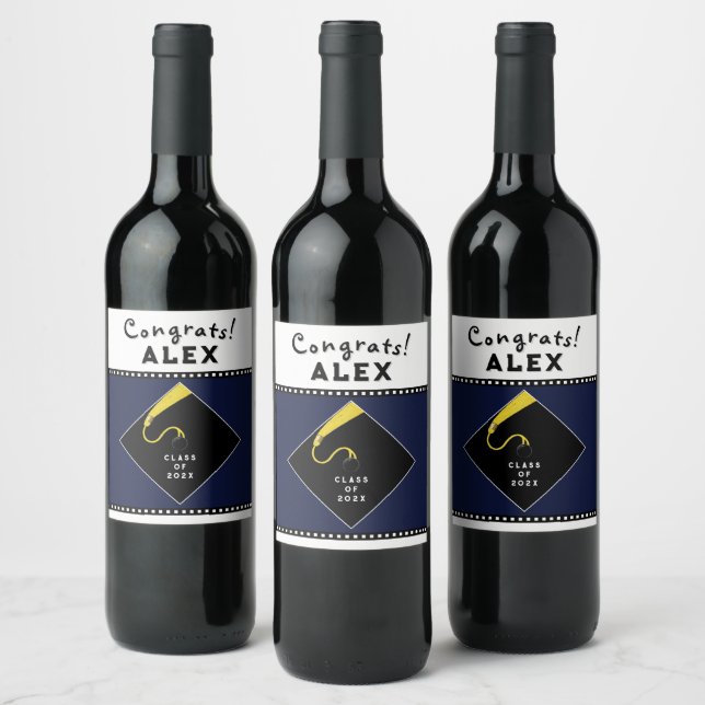 Étiquette Pour Bouteilles De Vin Cadeau de fête de fin d'études (Bouteilles)