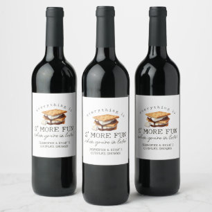 Étiquette Pour Bouteilles De Vin Cadeau de mariage en plein air pour un feu de joie