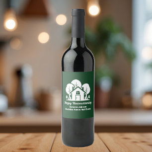 Étiquette Pour Bouteilles De Vin Cadeau de pendaison de maison personnalisé Forêt V