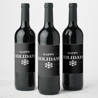 Étiquette Pour Bouteilles De Vin Cadeau personnalisé de Noël Joyeuses Fêtes 