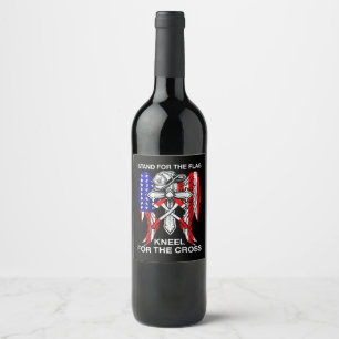 Étiquette Pour Bouteilles De Vin Cadeau pompier Se Tenir Pour Le Frapper Pompier