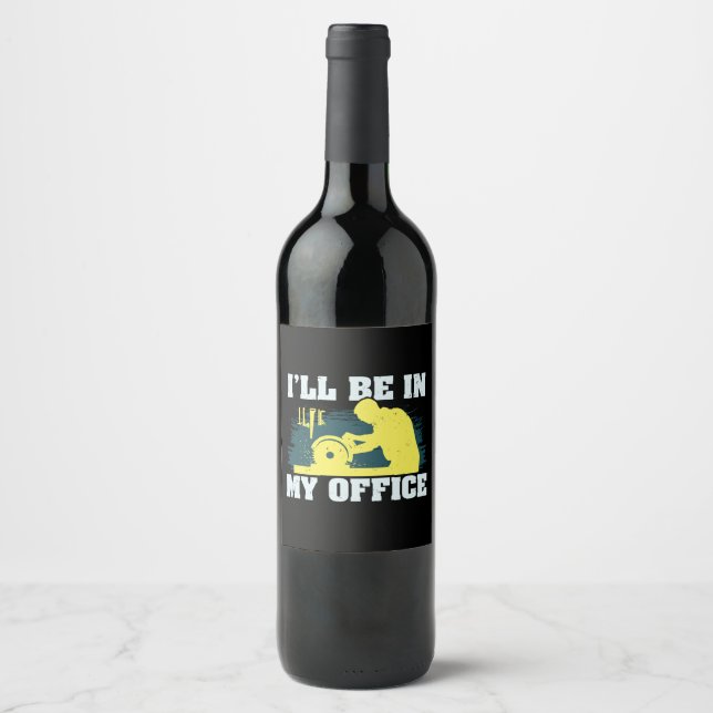 Étiquette Pour Bouteilles De Vin Cadeau pour un menuisier en bois (Devant)