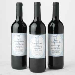 Étiquette Pour Bouteilles De Vin Cadeau Surprise Mignon Grossesse Personnalisé