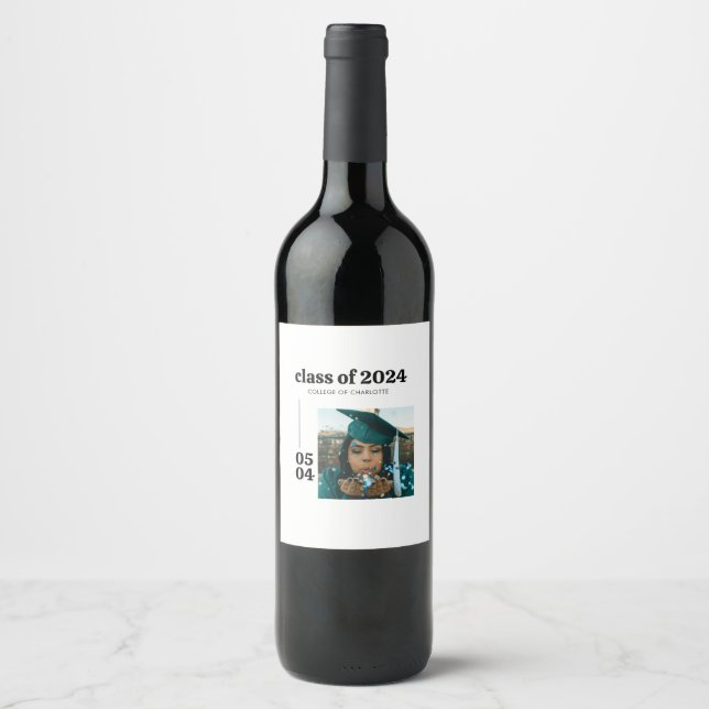 Étiquette Pour Bouteilles De Vin Cadeau universitaire (Devant)