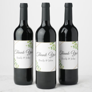 Étiquette Pour Bouteilles De Vin Cadeaux de bouteille de vin de remerciement