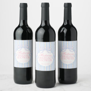 Étiquette Pour Bouteilles De Vin Cadeaux de Fête de Fiançailles Floraux Fantaisie V