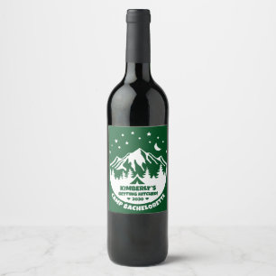 Étiquette Pour Bouteilles De Vin Camp de mariée Enterrement de vie de jeune fille