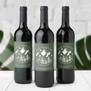 Étiquette Pour Bouteilles De Vin Camping Bachelorette Party Simple moderne