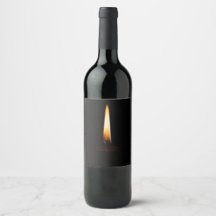 Étiquette Pour Bouteilles De Vin Candle Flame 2