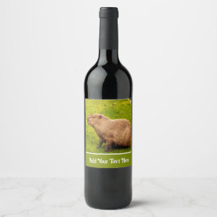 Étiquette Pour Bouteilles De Vin Capybara