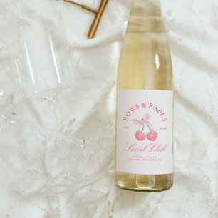 Étiquette Pour Bouteilles De Vin Carquois & Bébés Coquette Cerises Enterrement de V