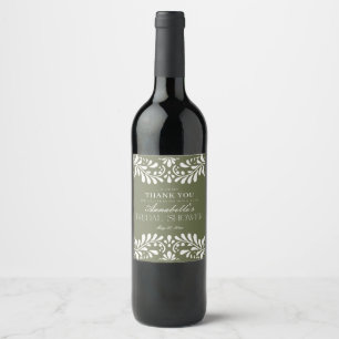 Étiquette Pour Bouteilles De Vin Carrelage de Talavera vert Fête espagnole Shower d
