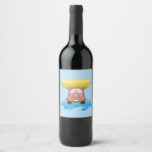 Étiquette Pour Bouteilles De Vin Carwash cochon