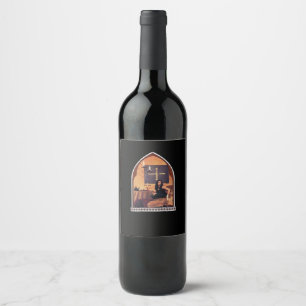 Étiquette Pour Bouteilles De Vin Cathédrale de Whimsigothique Fenêtre Classique