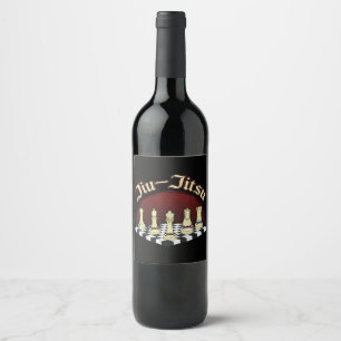 Étiquette Pour Bouteilles De Vin ceinture noire du djiu brésilien