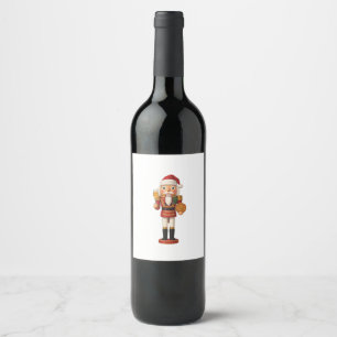 Étiquette Pour Bouteilles De Vin Célébration des Fêtes de Casse-Noisette d'un An sa