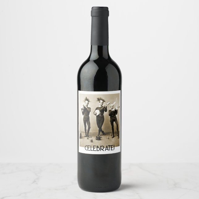 Étiquette Pour Bouteilles De Vin Célébration des musiciens (Devant)