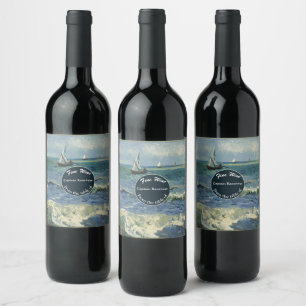 Étiquette Pour Bouteilles De Vin Célébration du thème nautique