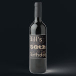 Étiquette Pour Bouteilles De Vin Célébrez le cinquantième noir et le brun<br><div class="desc">En tournant 50 bientôt,  célébrez de haute couture avec ces beaux étiquettes de vin.  Comportant un arrière - plan brun et noir avec le texte beige "votre cinquantième" "anniversaire" de nom" "peut être facilement customisé sur l'étiquette.  Achat vôtre aujourd'hui !</div>