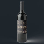 Étiquette Pour Bouteilles De Vin Célébrez le cinquantième noir et le brun<br><div class="desc">En tournant 50 bientôt,  célébrez de haute couture avec ces beaux étiquettes de vin.  Comportant un arrière - plan brun et noir avec le texte beige "votre cinquantième" "anniversaire" de nom" "peut être facilement customisé sur l'étiquette.  Achat vôtre aujourd'hui !</div>