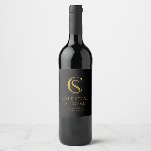 Étiquette Pour Bouteilles De Vin Célestial Stroke (Devant)