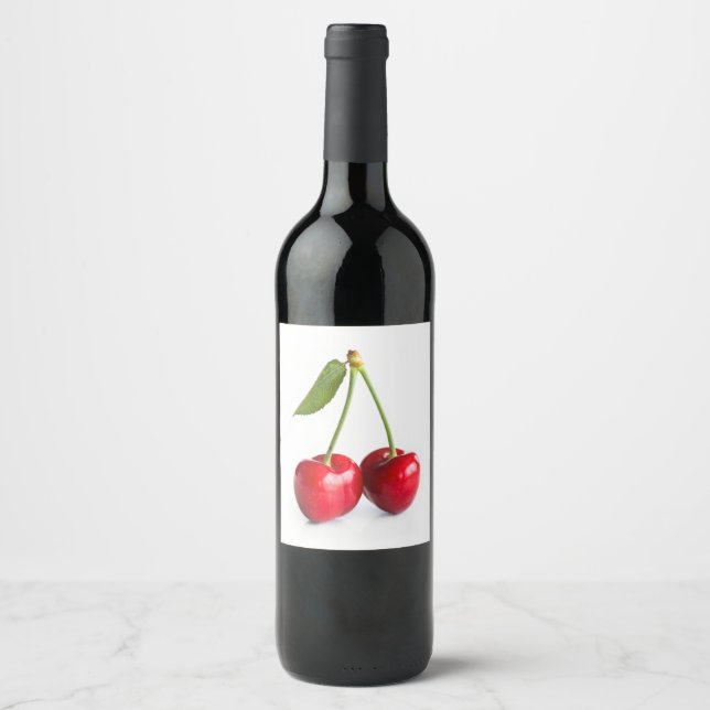 Étiquette Pour Bouteilles De Vin Cerise douce (Devant)