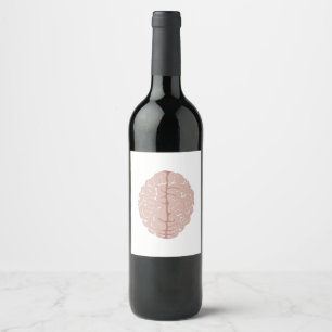 Étiquette Pour Bouteilles De Vin Cerveau