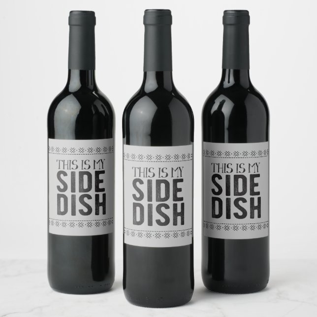 Étiquette Pour Bouteilles De Vin C'Est Mon Plat Côté (Bouteilles)