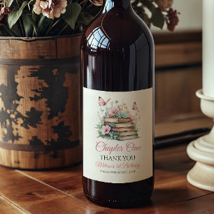 Étiquette Pour Bouteilles De Vin Chapitre Un 1er Livre Thème Fille Premier Annivers