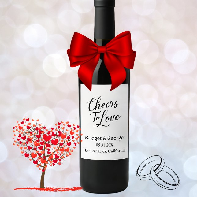 Étiquette Pour Bouteilles De Vin charmer pour aimer script - Charme élégant (Créateur téléchargé)