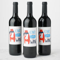Chat Drôle Terminez Votre Journée Avec du Vin