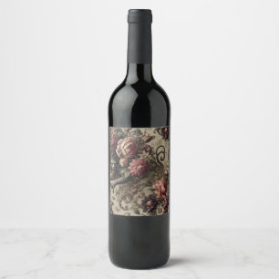 Étiquette Pour Bouteilles De Vin Château des Loups - Coussin gothique baroque de lo