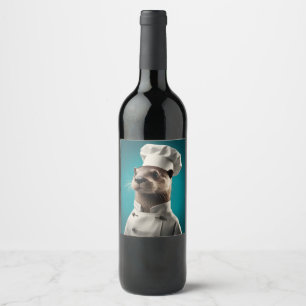 Étiquette Pour Bouteilles De Vin Chef Otter