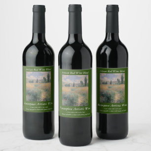 Étiquette Pour Bouteilles De Vin Chemin du Monet sur l'île de Saint-Martin, Vétheui