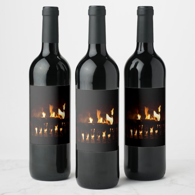 Étiquette Pour Bouteilles De Vin Cheminée à la maison (Bouteilles)