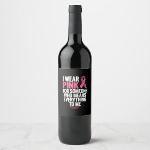 Étiquette Pour Bouteilles De Vin Chemises de sensibilisation au cancer du sein pour