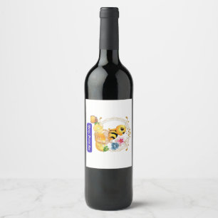 Étiquette Pour Bouteilles De Vin Chéri, Jolie Abeille