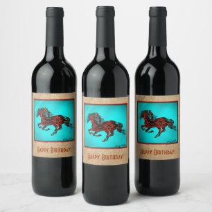 Étiquette Pour Bouteilles De Vin Cheval du Sud-Ouest