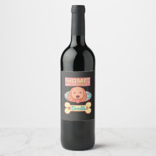 Étiquette Pour Bouteilles De Vin Chien de Goldendoodle